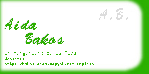 aida bakos business card